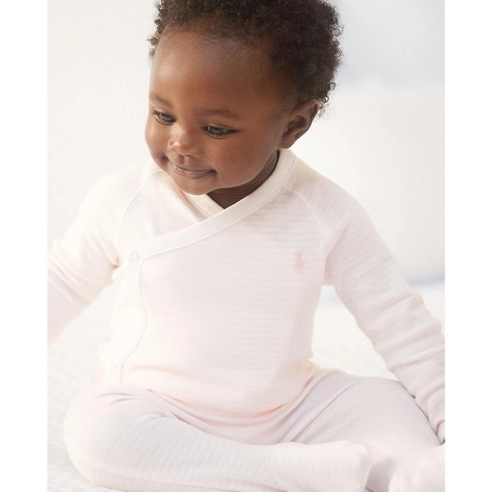 商品Ralph Lauren|Baby Girls or Boys Striped Organic Top and Pant, 2 Piece Set,价格¥414,第4张图片详细描述