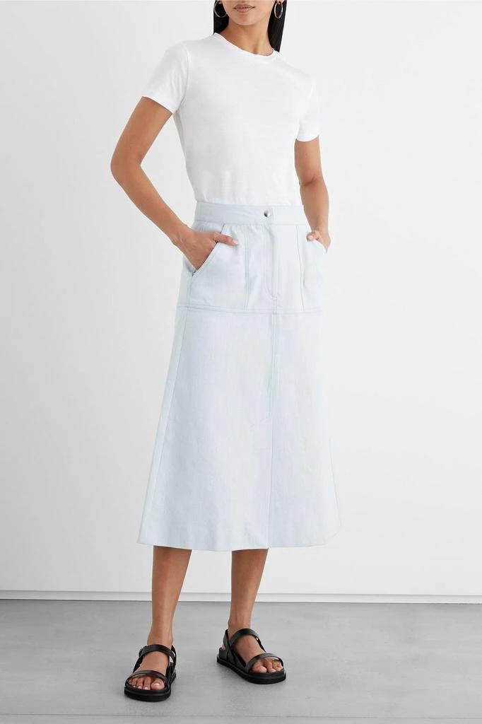商品IRIS & INK|Adelaide denim midi skirt,价格¥424,第5张图片详细描述