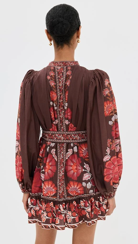 商品Farm Rio|Gigi Tapestry Brown Mini Dress,价格¥1227,第2张图片详细描述