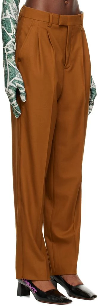 商品VTMNTS|Brown Two-Pleat Trousers,价格�¥3823,第2张图片详细描述