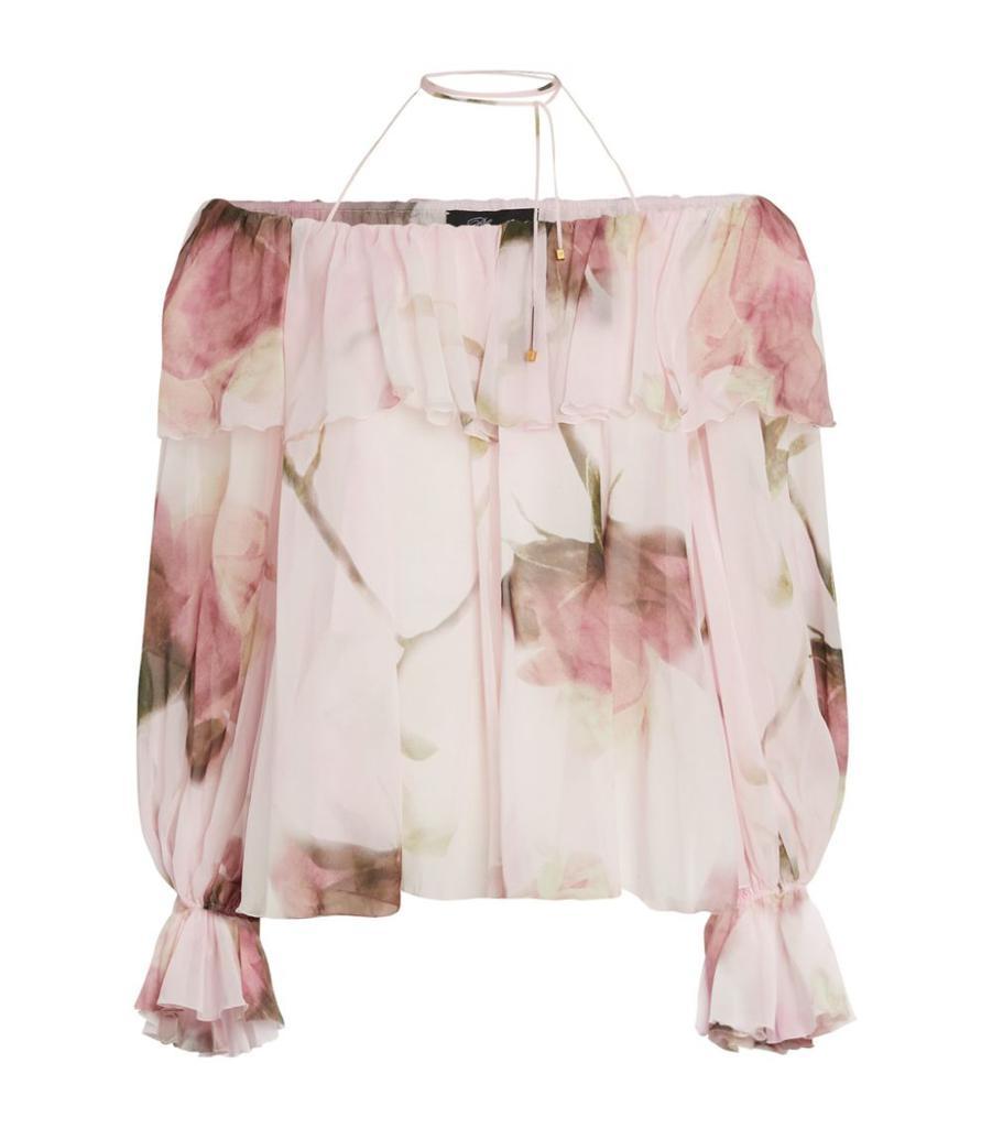 商品BLUMARINE|Silk Off-The-Shoulder Blouse,价格¥12483,第1张图片