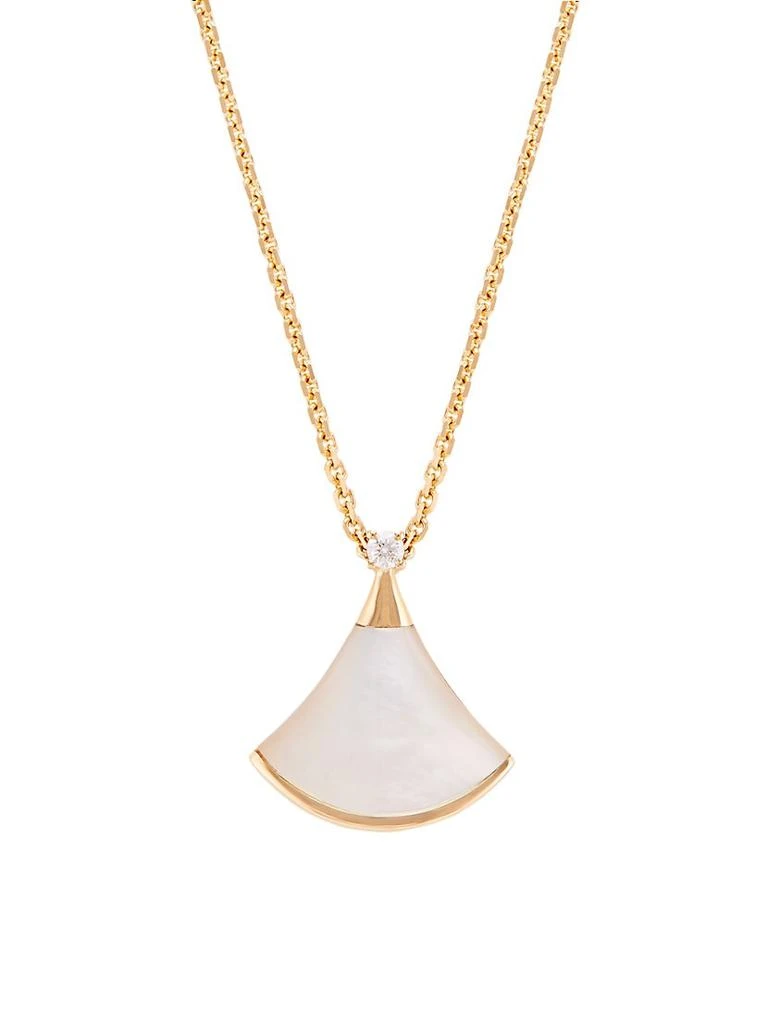 商品BVLGARI|Divas' Dream 18K Rose Gold, Mother-Of-Pearl & Diamond Pendant Necklace,价格¥15660,第1张图片