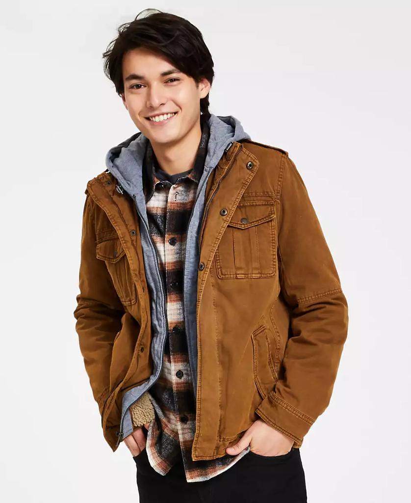 Levi's® Herren-Hoodie mit zwei Taschen, herausnehmbarer Jersey-Latz-/Kapuzenpartie und Sherpa-Futter image 2