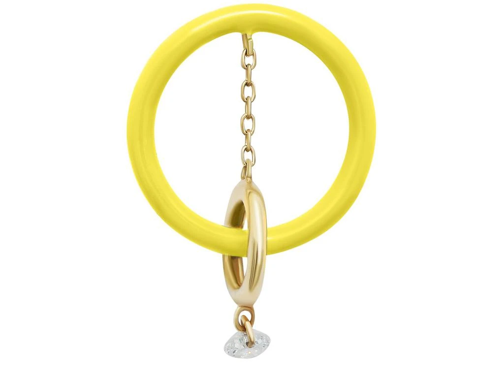 商品Persée|Yellow Enamel Orbit 1 diamond single earring,价格¥5531,第1张图片