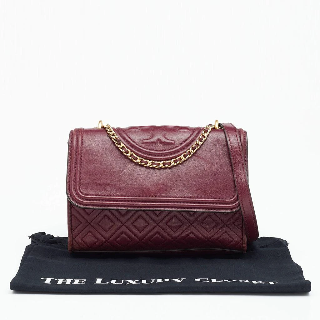 Tory Burch Burgundy Leather Small Fleming Shoulder Bag 商品