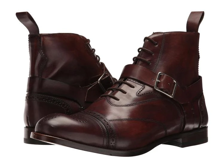 商品Alexander McQueen|Luke Brogue Boot w/ Strap Buckle,价格¥7271,第1张图片