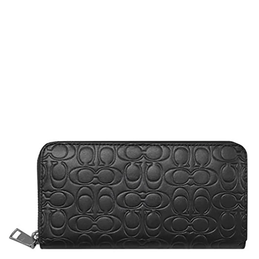 商品Coach|Black Accordion Wallet In Signature Leather,价格¥704,第1张图片