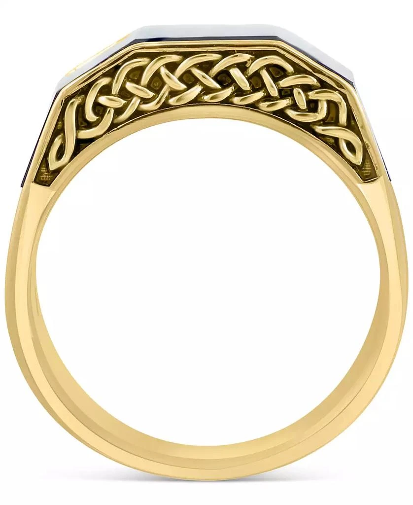 商品Effy|EFFY® Men's Onyx Geometric Ring in 14k Gold-Plated Sterling Silver,价格¥1524,第3张图片详细描述