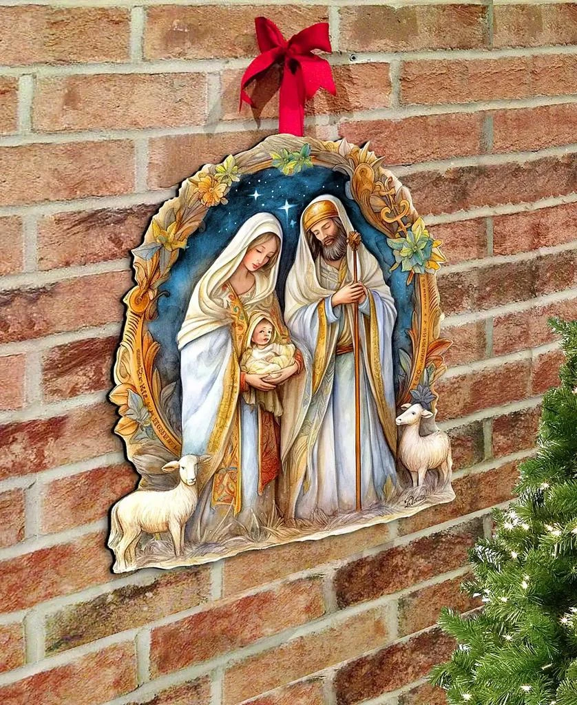 商品Designocracy|Nostalgic Nativity Scene Christmas Wooden Wall Decor Door Decor G. DeBrekht,价格¥989,第5张图片详细描述