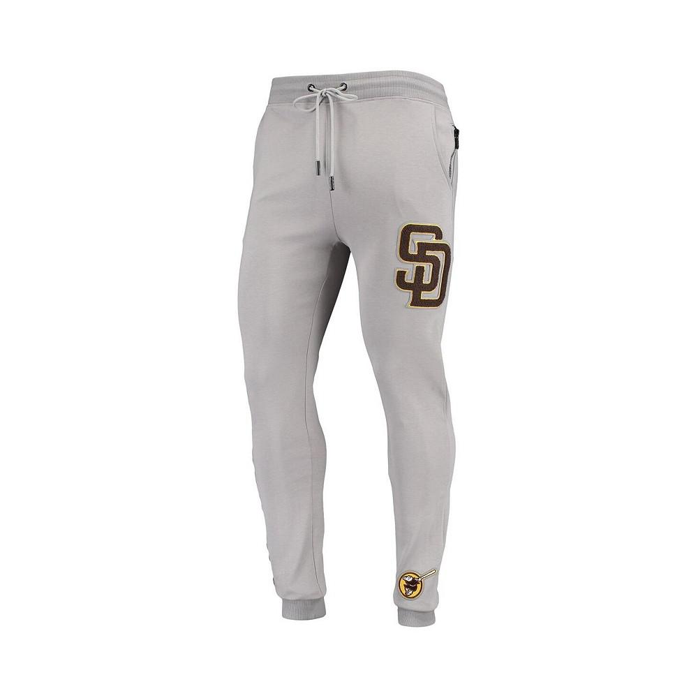 Men's Gray San Diego Padres Logo Jogger Pants商品第4张图片规格展示