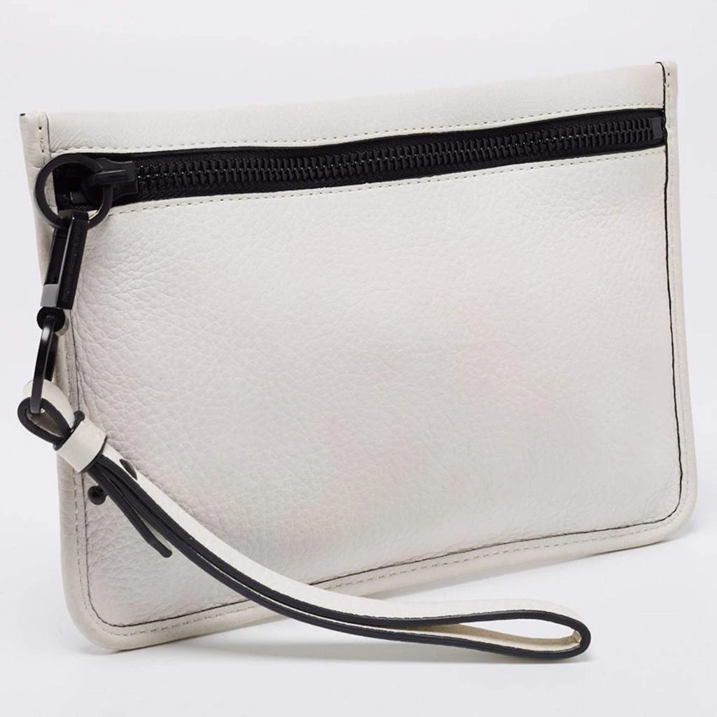 商品[二手商品] Alexander Wang|Alexander Wang White/Black Leather Slim Wristlet Clutch,价格¥960,第3张图片详细描述