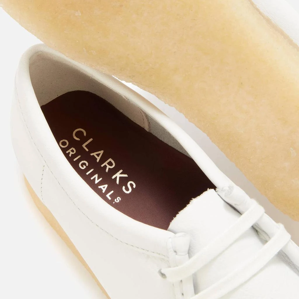 商品Clarks|CLARKS ORIGINAL WOMEN'S WALLABEE LEATHER SHOES - WHITE,价格¥424,第4张图片详细描述