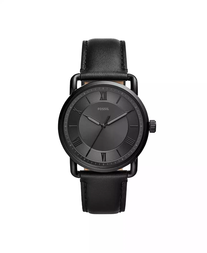 商品Fossil|Men's Copeland Black Leather Strap Watch 42mm,价格¥807,第1张图片