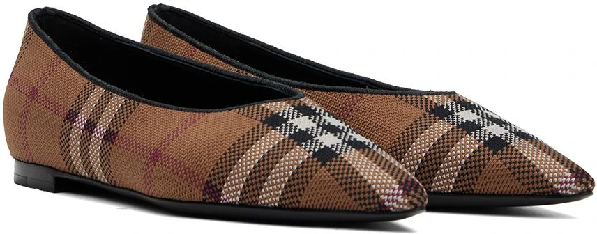 商品Burberry|Brown Vintage Check Ballerina Flats,价格¥4079,第4张图片详细描述