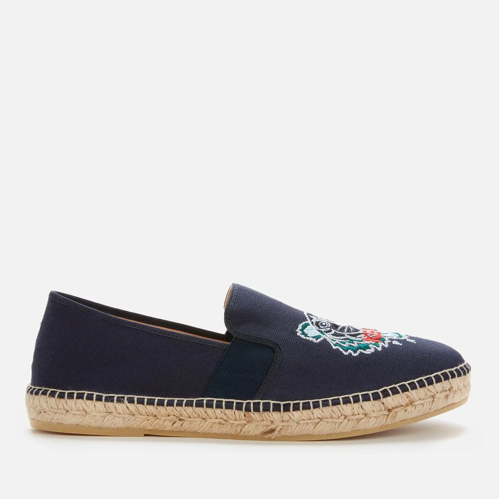 商品Kenzo|KENZO Men's Organic Canvas Elastic Tiger Espadrilles - Navy Blue,价格¥477,第1张图片