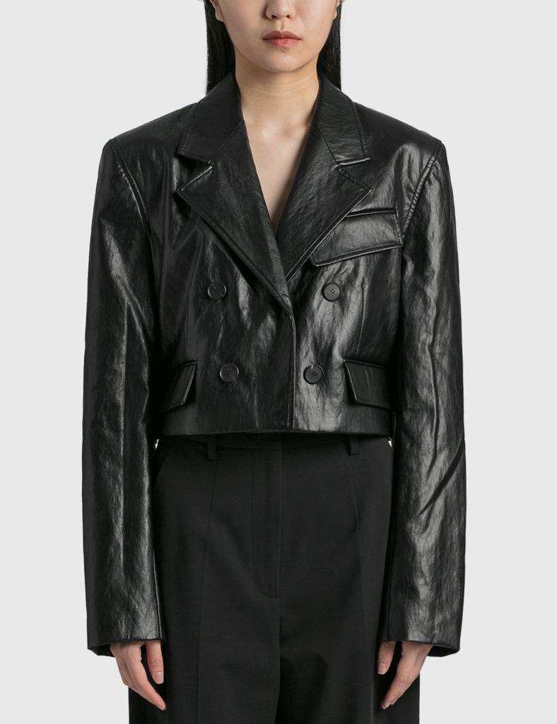商品Recto|Faux Leather Cropped Jacket,价格¥3358,第1张图片