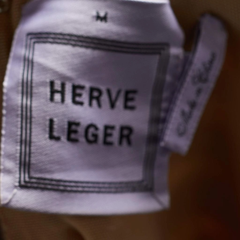 商品[二手商品] Herve Leger|Herve Leger Pale Pink Embellished Eliza Bodycon Dress M,价格¥1104,第4张图片详细描述