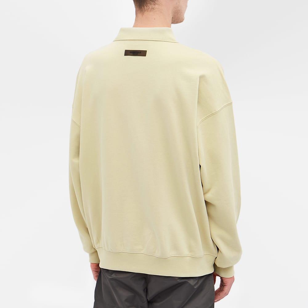 商品Essentials|Fear of God ESSENTIALS Logo Long Sleeve Polo - Wheat,价格¥706,第5张图片详细描述