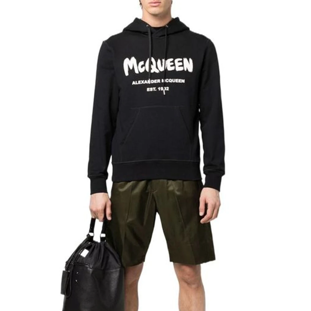 ALEXANDER MCQUEEN 男士黑色棉质套头卫衣 688715QSZ81-0901 商品