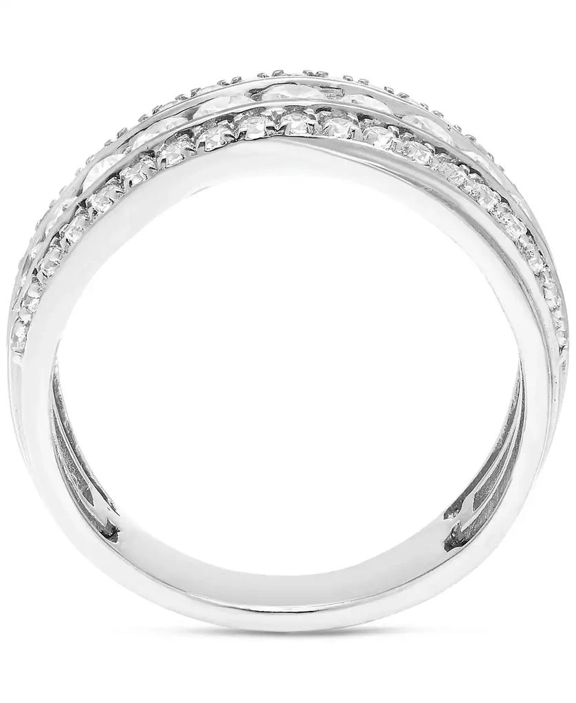 商品Macy's|Diamond Triple Row Diagonal Band (1 ct. t.w.) in 10k White or Yellow Gold,价格¥11370,第4张图片详细描述