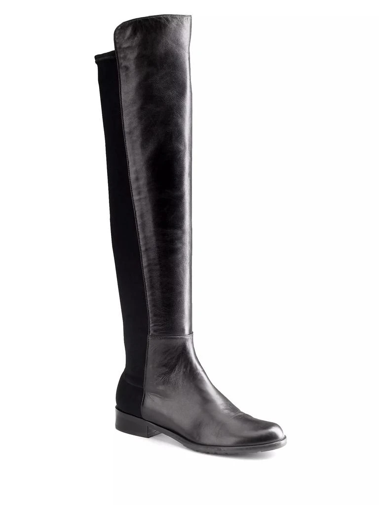 商品Stuart Weitzman|5050 Over-The-Knee Stretch-Leather Boots,价格¥4171,第1张图片