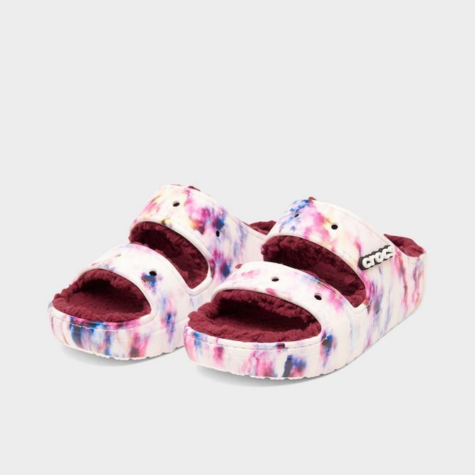 商品Crocs|Women's Crocs Classic Cozzzy Tie-Dye Graphic Sandals,价格¥364,第4张图片详细描述