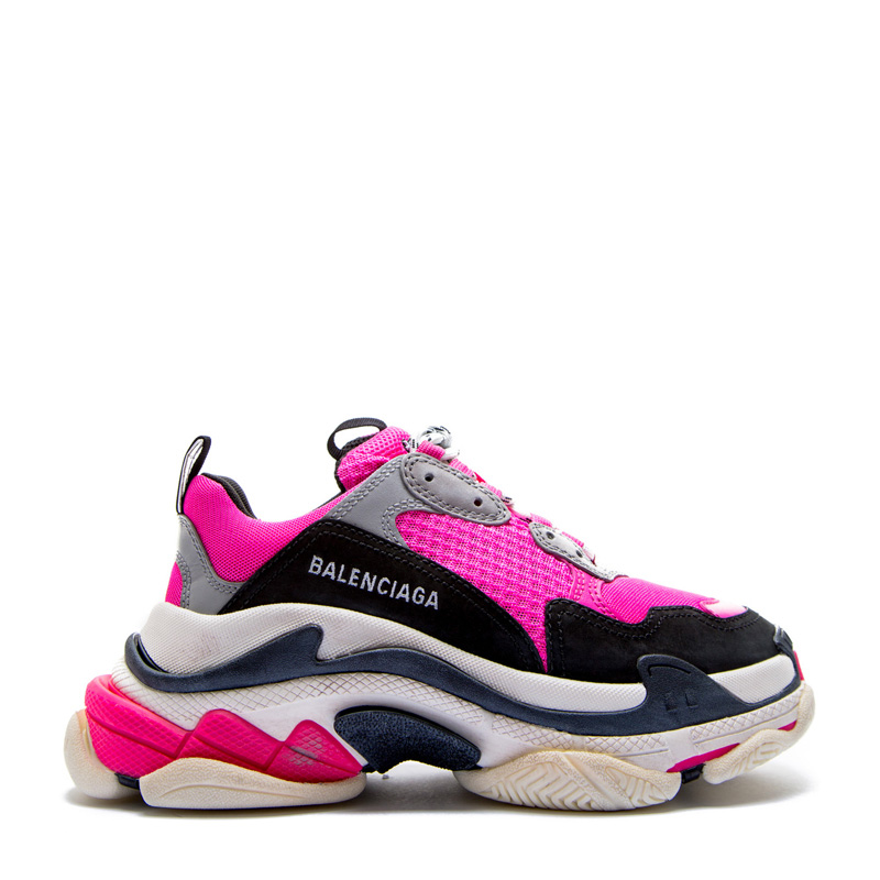 SS19 Balenciaga 巴黎世家 女士Triple S粉色老爹鞋运动休闲鞋 524039-W09OH-6470商品第1张图片规格展示