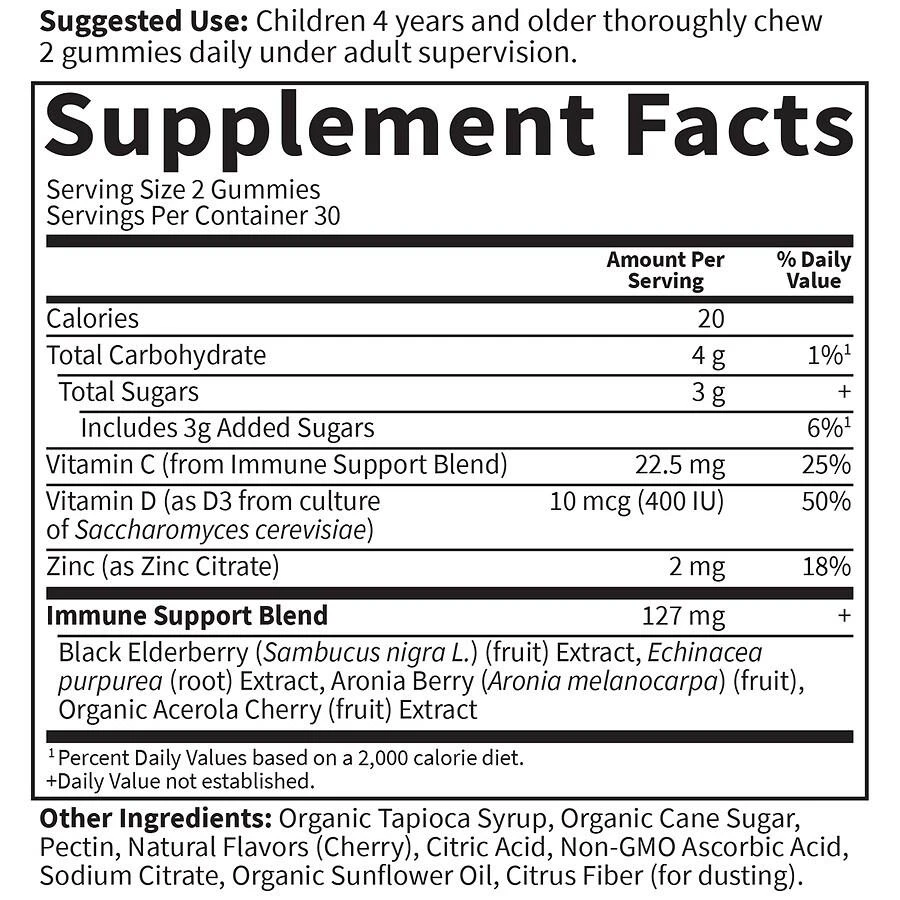 商品Garden of Life|Dr. Formulated Kids Elderberry Gummies,价格¥32,第3张图片详细描述
