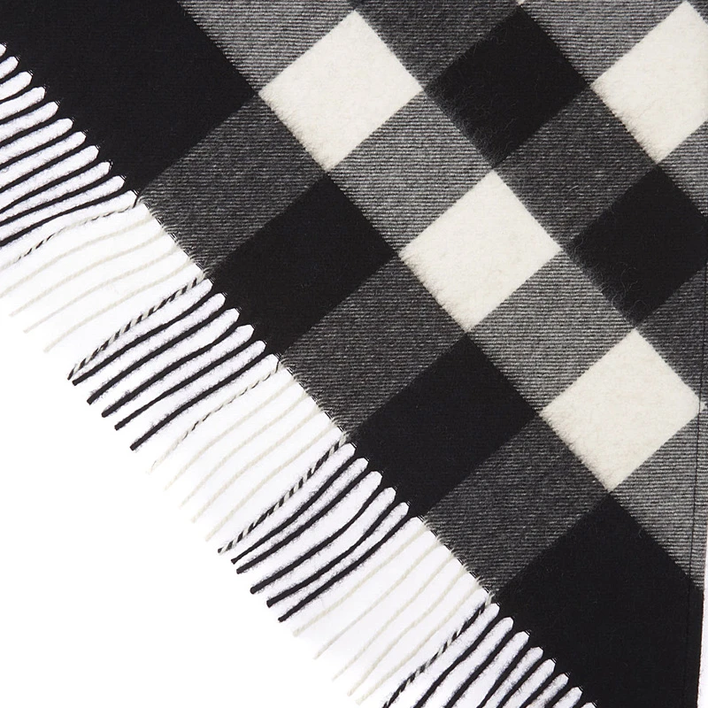 Burberry 巴宝莉 女士灰色格纹羊绒围巾 4065350-灰色 商品