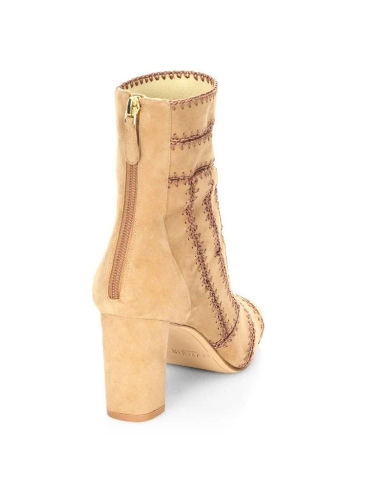 商品Alexandre Birman|Beatrice Embroidered Leather Booties,价格¥2655,第2张图片详细描述