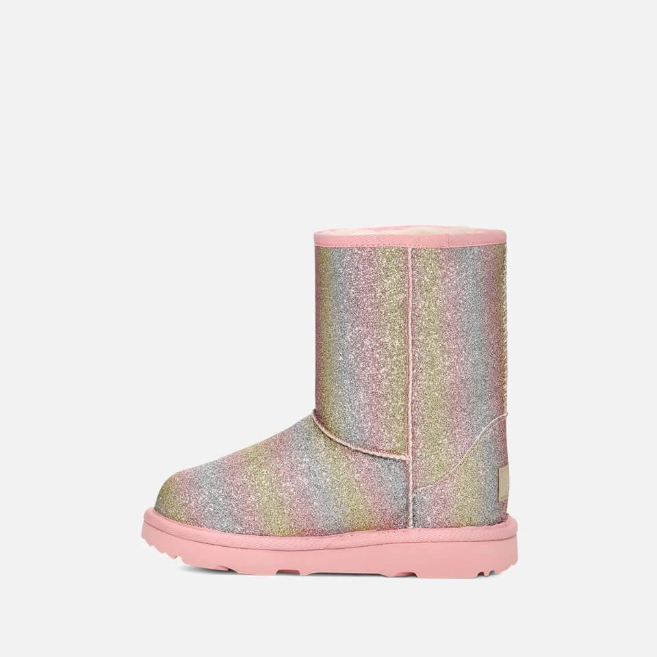商品UGG|UGG KIDS’ CLASSIC II GLITTERED FAUX SUEDE AND FAUX SHEARLING BOOTS,价格¥633,第3张图片详细描述
