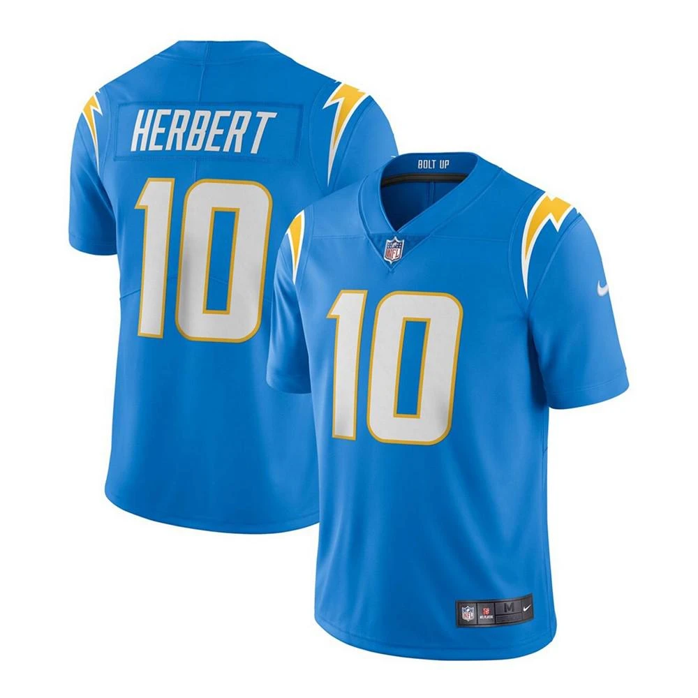 商品NIKE|Men's Justin Herbert Los Angeles Chargers Vapor Limited Jersey,价格¥1230,第1张图片