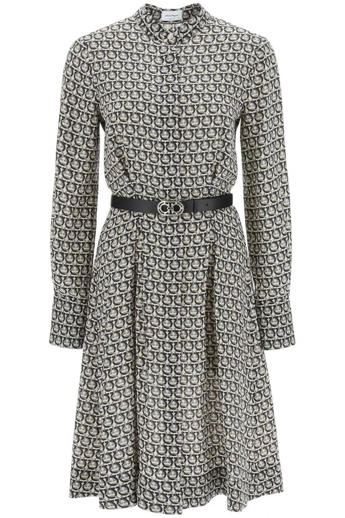 商品Salvatore Ferragamo|Salvatore ferragamo gancini shirt dress,价格¥7422,第1张图片