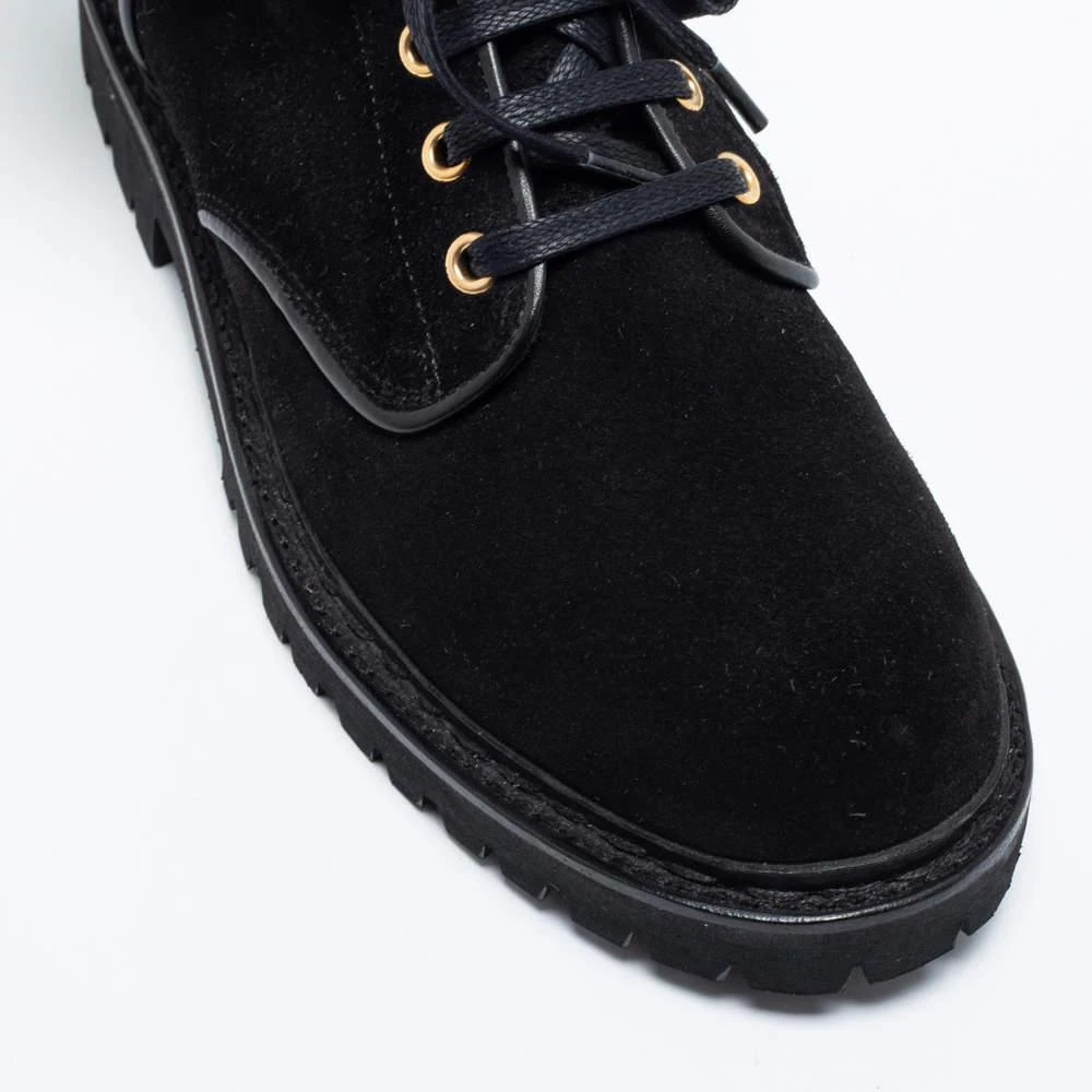 Balmain Black Suede Eagle Combat Boots Size 41 商品