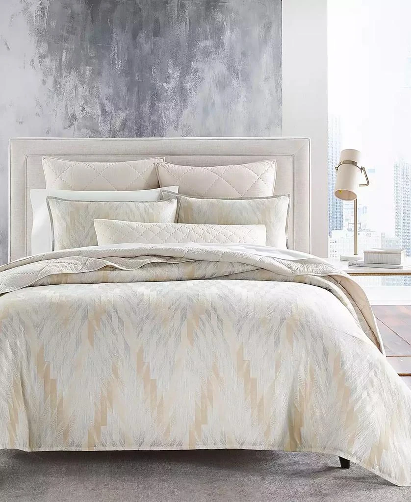 商品Hotel Collection|Textured Chevron 3-Pc. Duvet Cover Set, Full/Queen, Exclusively at Macy’s,价格¥1407,第1张图片