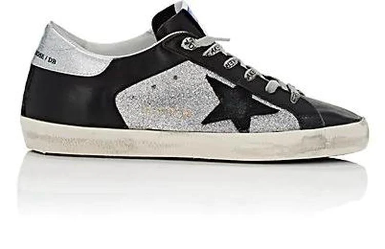 商品Golden Goose|Women's Superstar Leather & Glitter Sneakers,价格¥3830,第1张图片