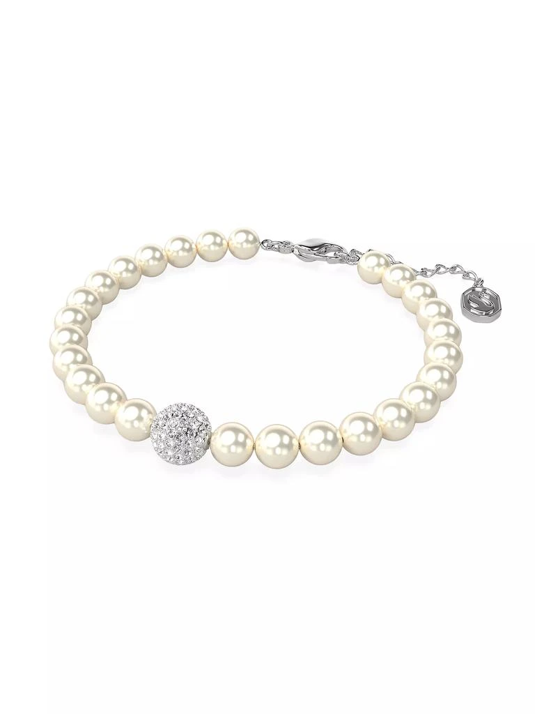 商品Swarovski|Remix Rhodium-Plated & Crystal Strand Bracelet,价格¥1265,第1张图片