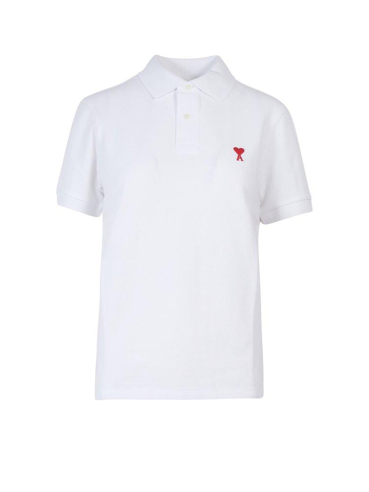 AMI Ami de Coeur Logo Embroidered Polo Shirt商品第1张图片规格展示