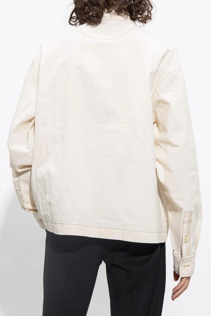 商品Jacquemus|Jacquemus Logo-embroidered Long Sleeve Shirt,价格¥3462,第3张图片详细描述