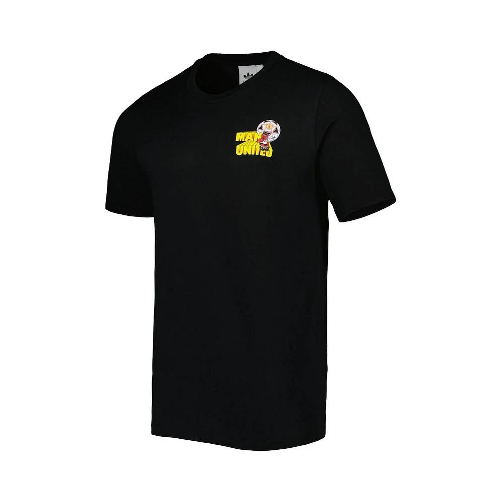 商品Adidas|Men's Black Manchester United Retro T-shirt,价格¥224,第3张图片详细描述