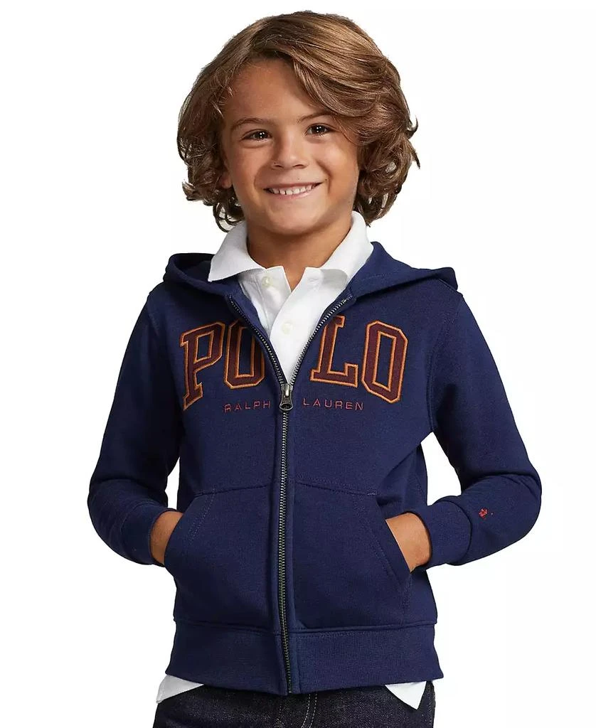 商品Ralph Lauren|Toddler and Little Boys Logo Fleece Full-Zip Hoodie,价格¥369,第1张图片