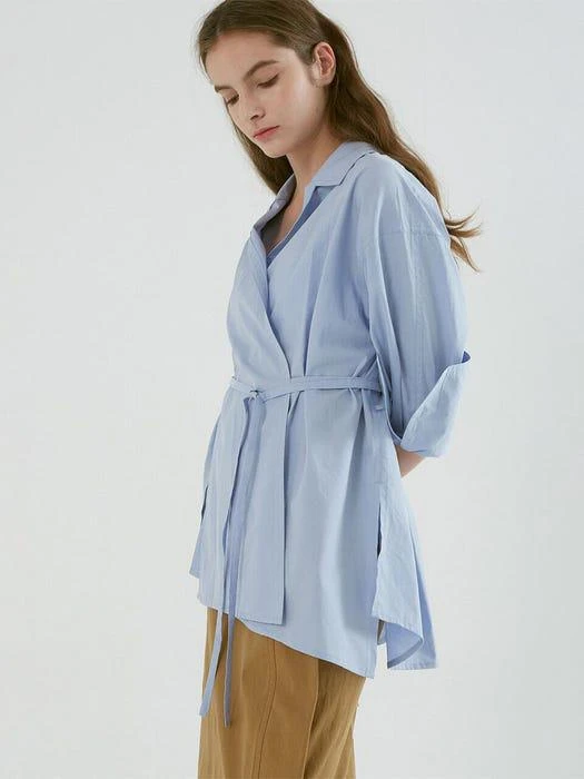 商品FOCEPS|ROBE TOP_bio blue,价格¥2145,第4张图片详细描述