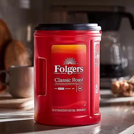 Folgers Classic Medium Roast Ground Coffee, 43.5 oz. 商品