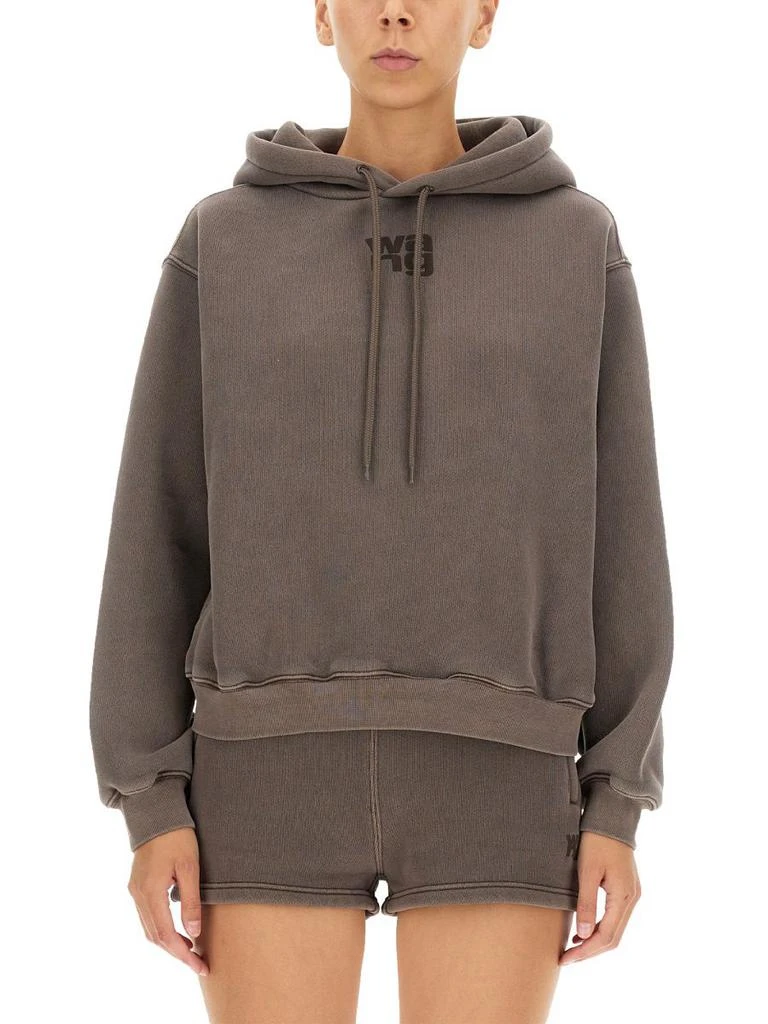 商品Alexander Wang|T By Alexander Wang Women's Brown Other Materials Sweatshirt,价格¥2358,第1张图片
