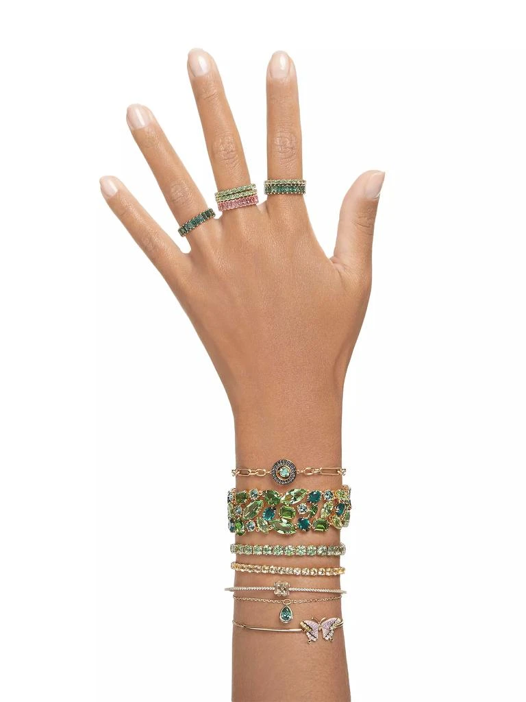 商品Swarovski|Chroma Goldtone & Crystal Mixed Cuts Bangle,价格¥1115,第3张图片详细描述