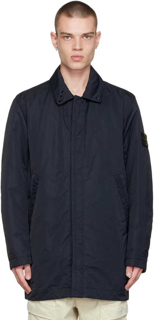 商品Stone Island|Navy Hyper Dense Coat,价格¥3036,第1张图片