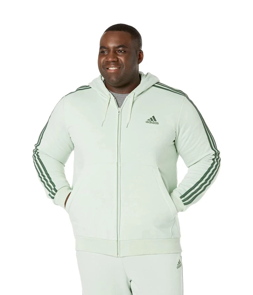 商品Adidas|Big & Tall Essentials Fleece 3-Stripes Full Zip Hoodie,价格¥491,第1张图片