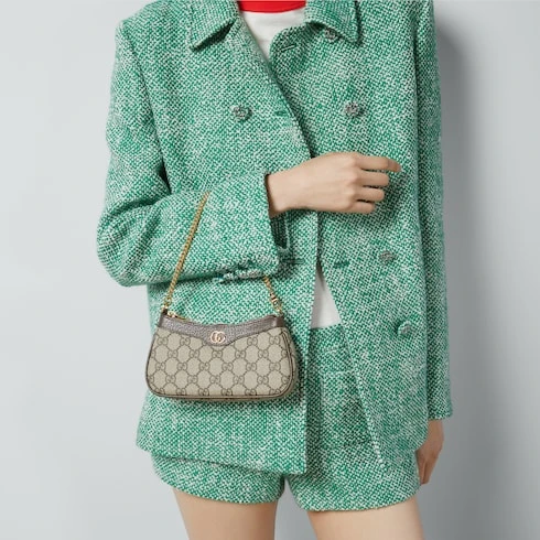 商品Gucci|Gucci 女士单肩包 764960K9GSG8367 绿色,价格¥8266,第5张图片详细描述