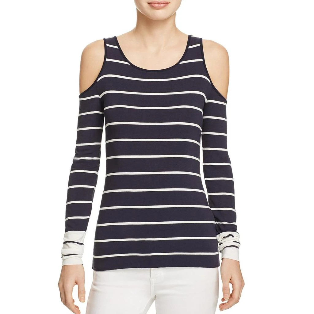 商品Bailey 44|Bailey 44 Womens Striped Cold Shoulder T-Shirt,价格¥46,第1张图片