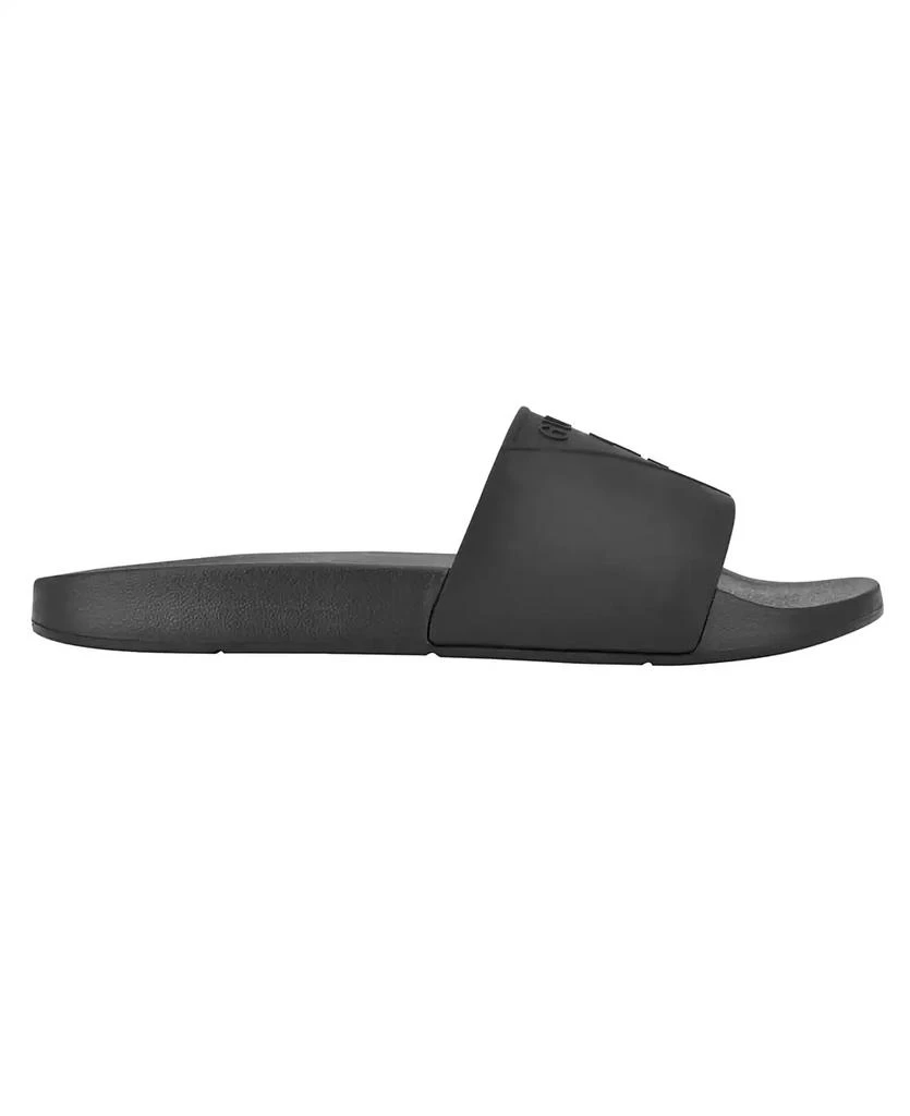 商品GUESS|Men's Estol Triangle Logo Branded Pool Slides,价格¥172,第2张图片详细描述